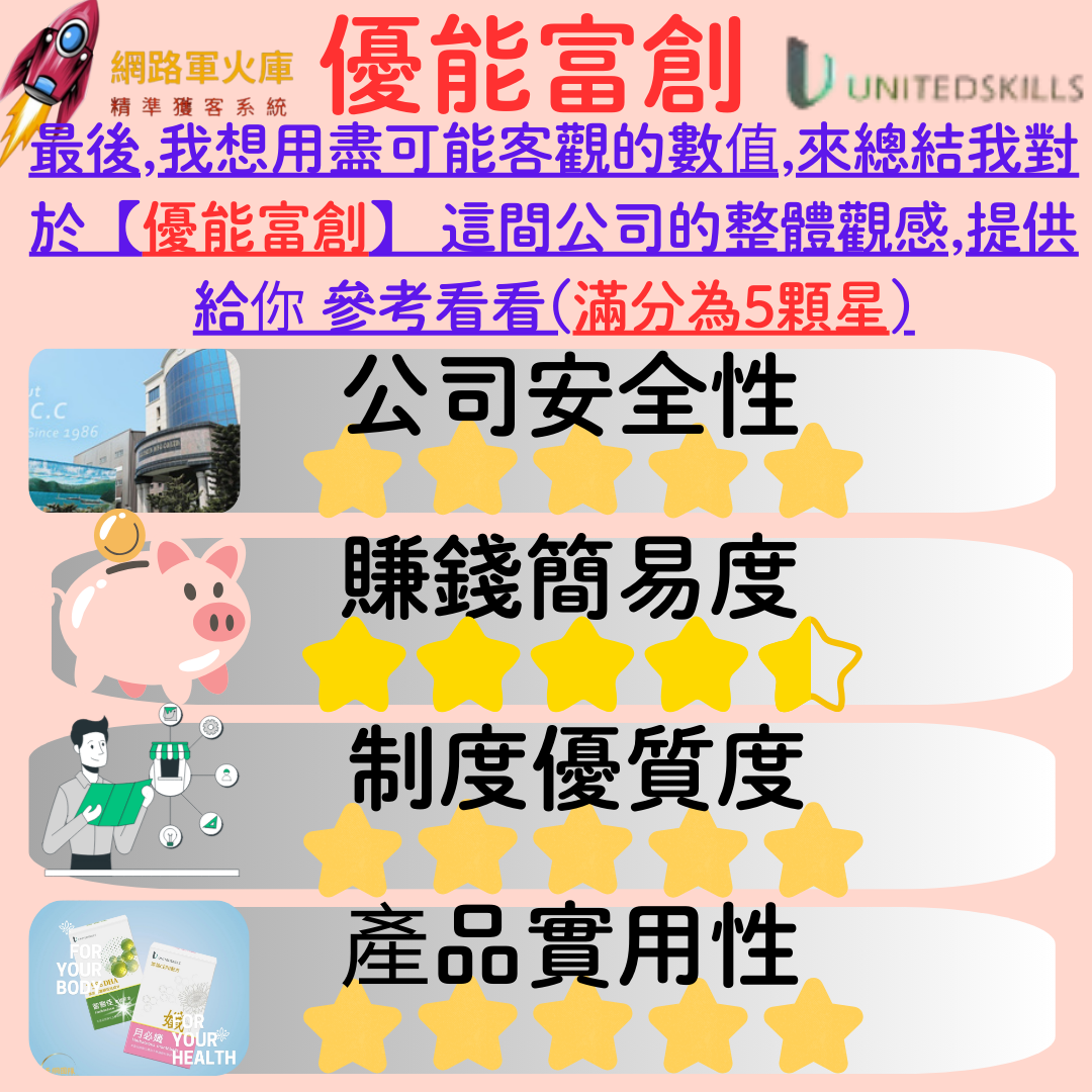優能富創 | 王妃老師給予近5顆星好評